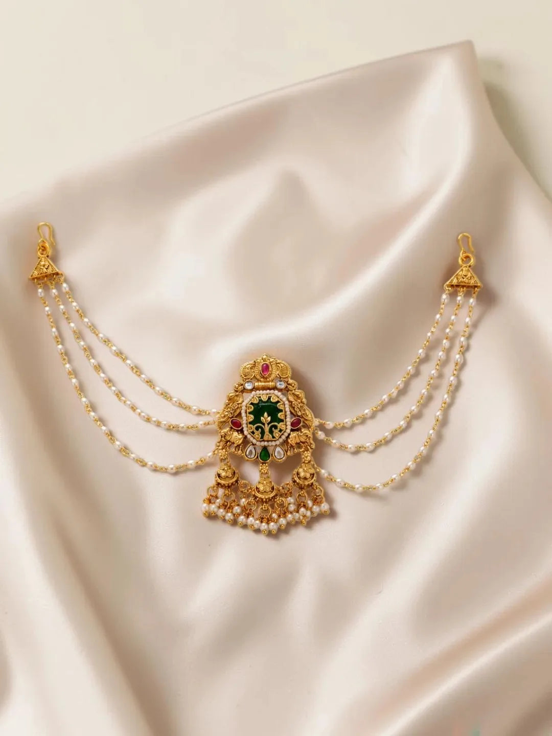 Gold Plated Exquisites Multi Chain Bun Pin