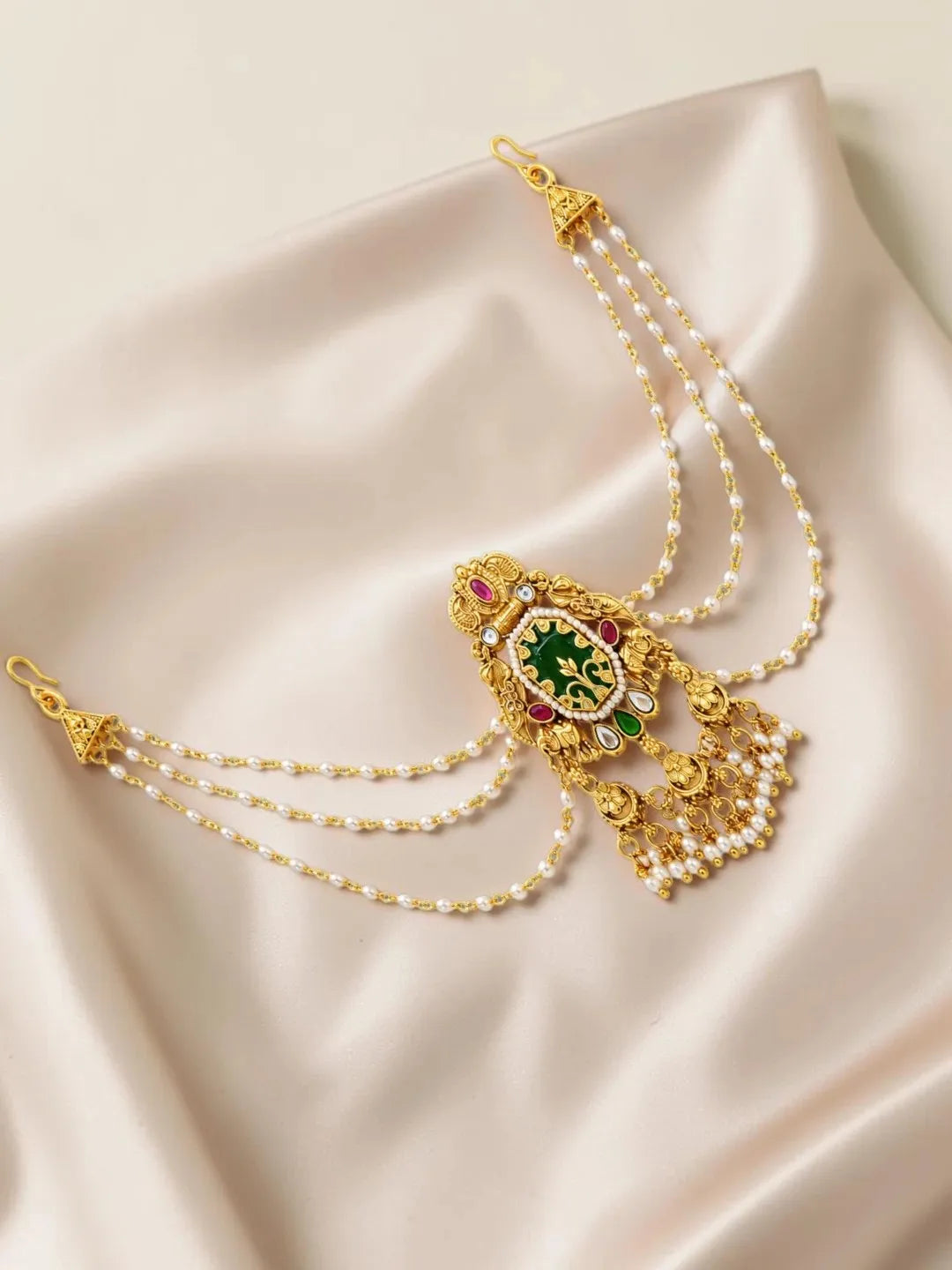 Gold Plated Exquisites Multi Chain Bun Pin
