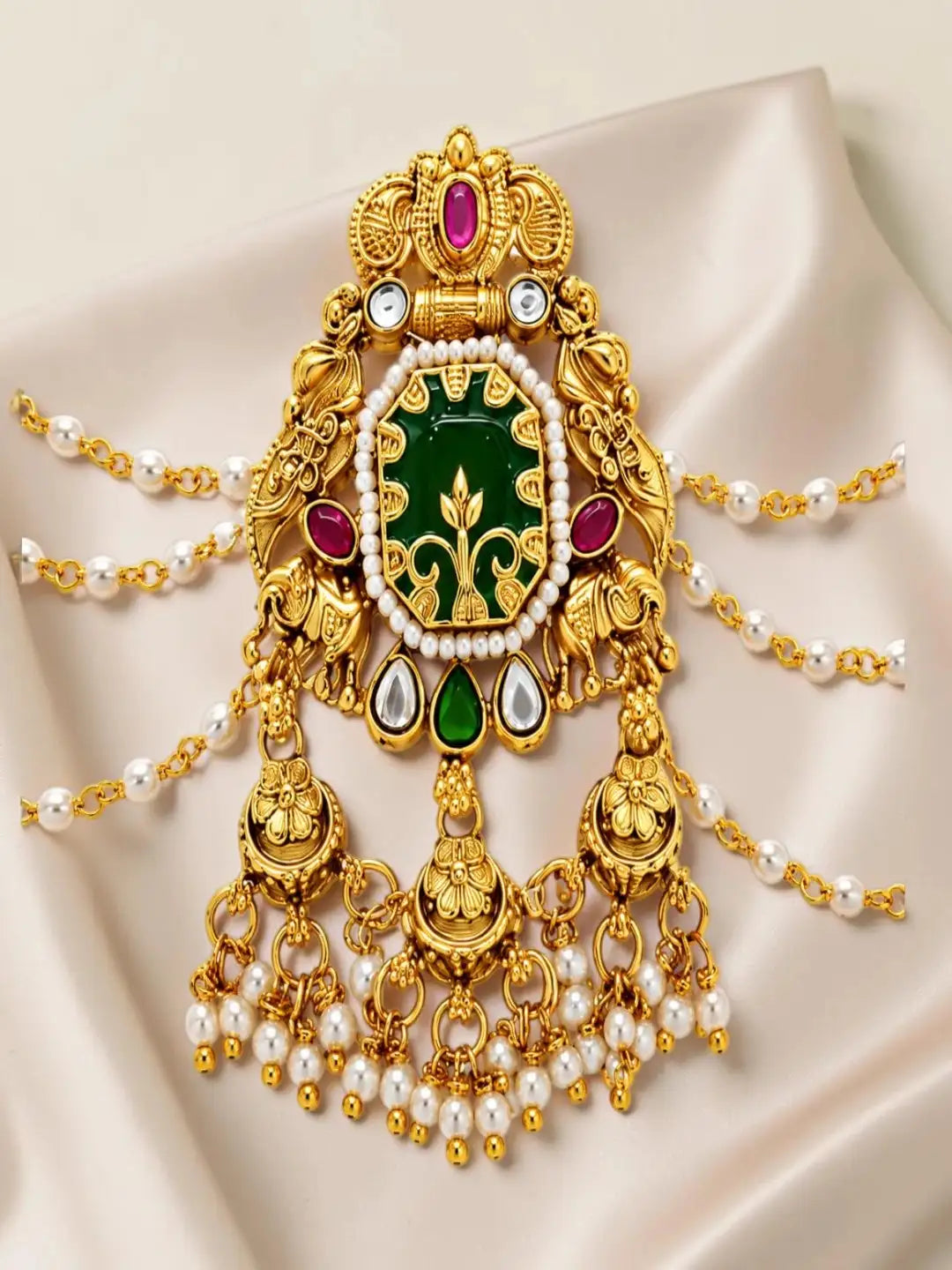 Gold Plated Exquisites Multi Chain Bun Pin