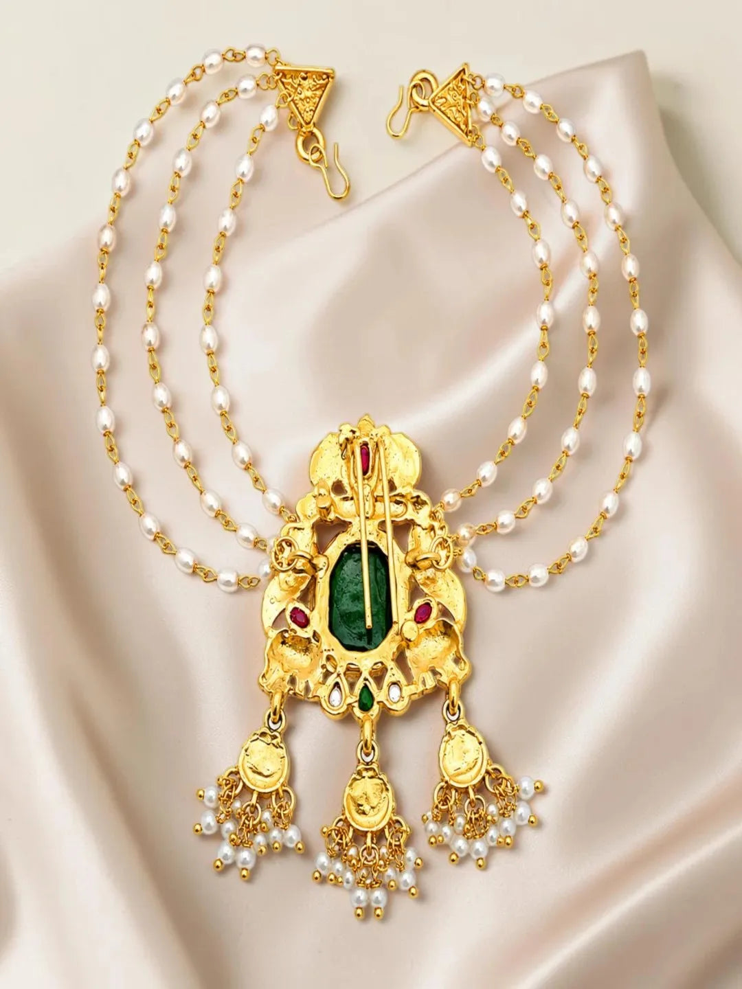 Gold Plated Exquisites Multi Chain Bun Pin