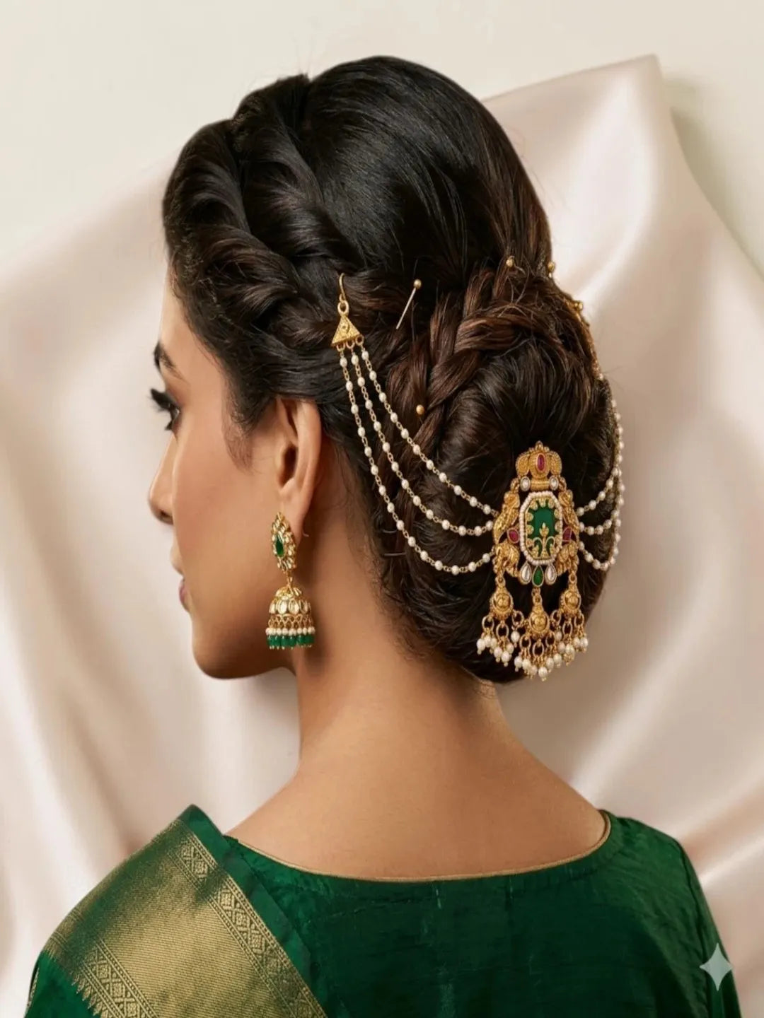 Gold Plated Exquisites Multi Chain Bun Pin