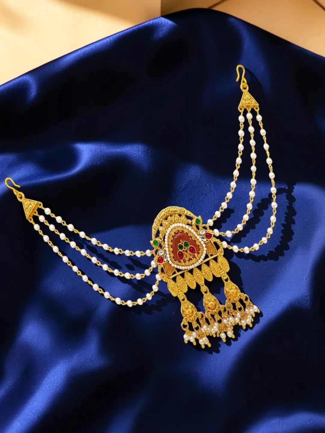 Gold Plated Exquisite Multi Chain Bun Pin