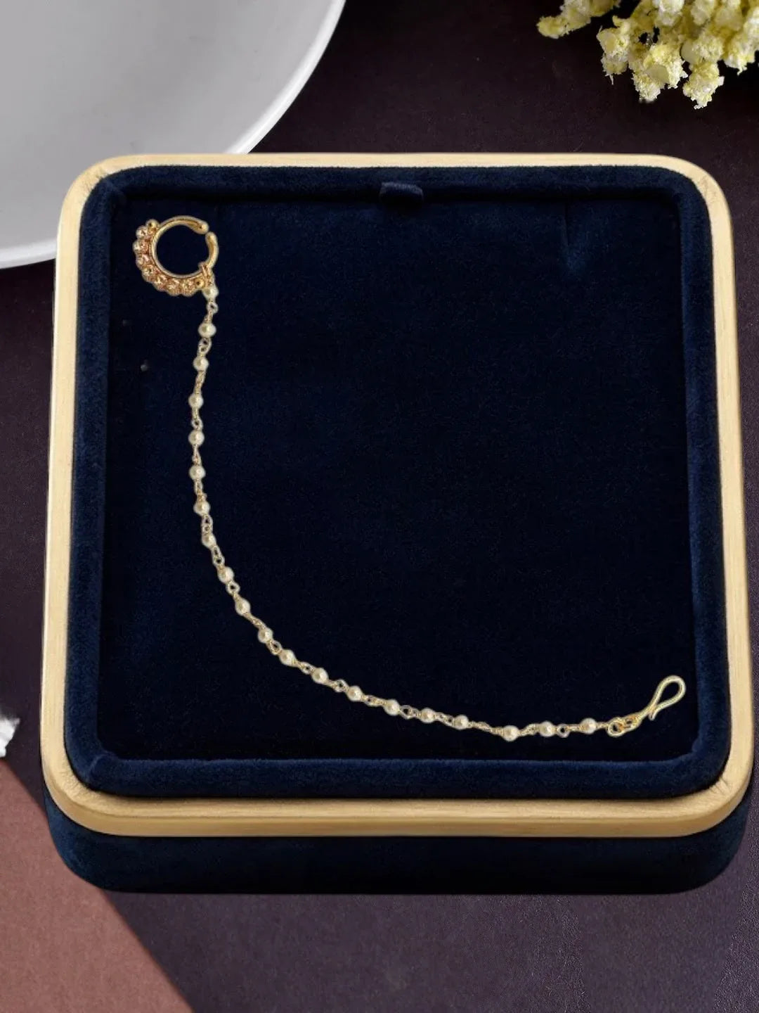 Gold Plated Radha Nose Ring Nathiya