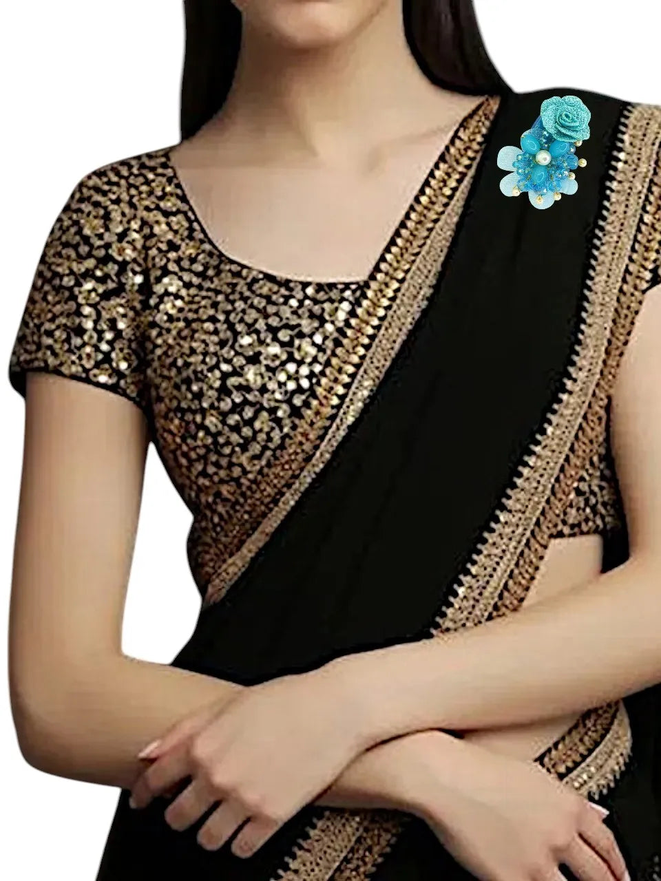 Set Of 3 Multicolor Artificial Beads Studded pin