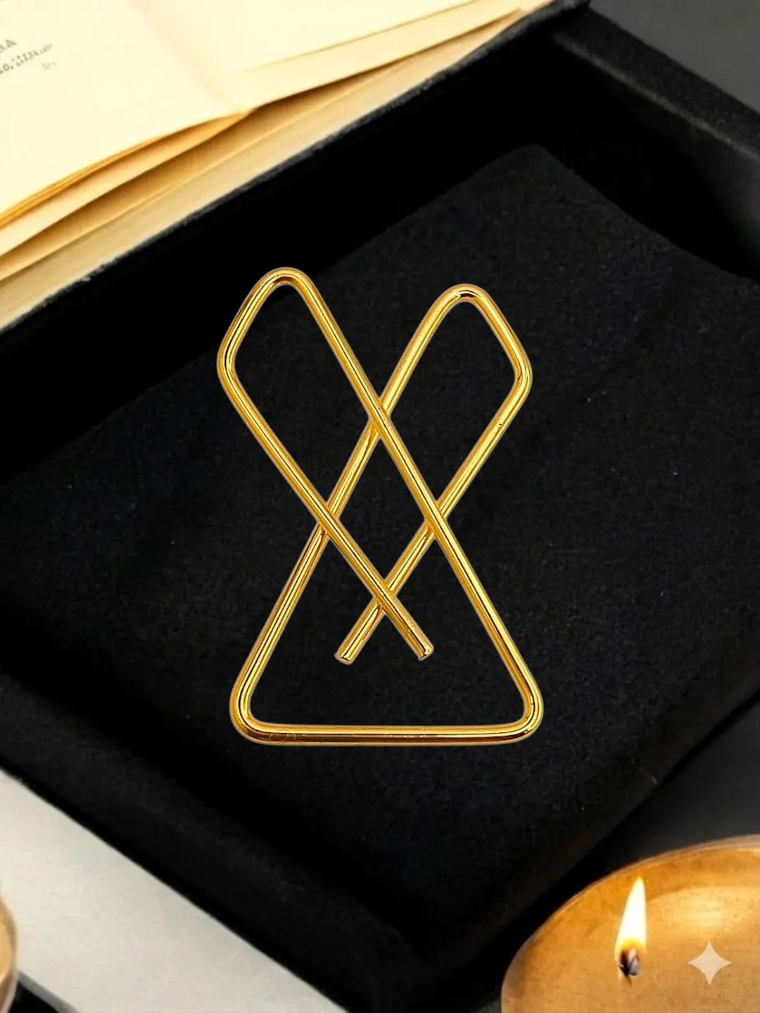 Set Of 4 Gold Plated X Shape Safety Saree Brooch Pin