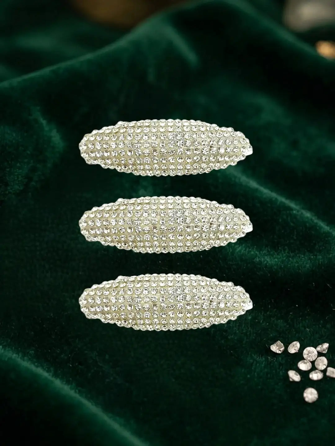 Set Of 6 Silver Embellished CZ Safety Saree Pin For Women and Girls