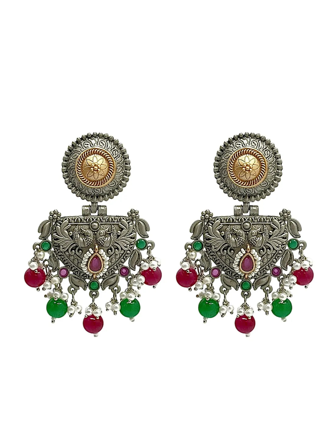 Silver Plated Contemporary Drop Earrings