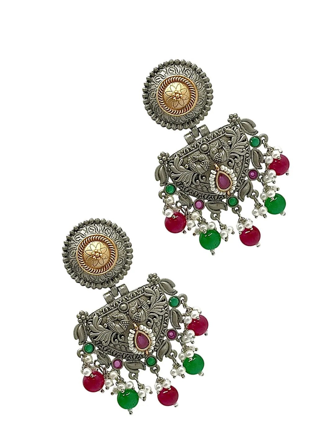 Silver Plated Contemporary Drop Earrings
