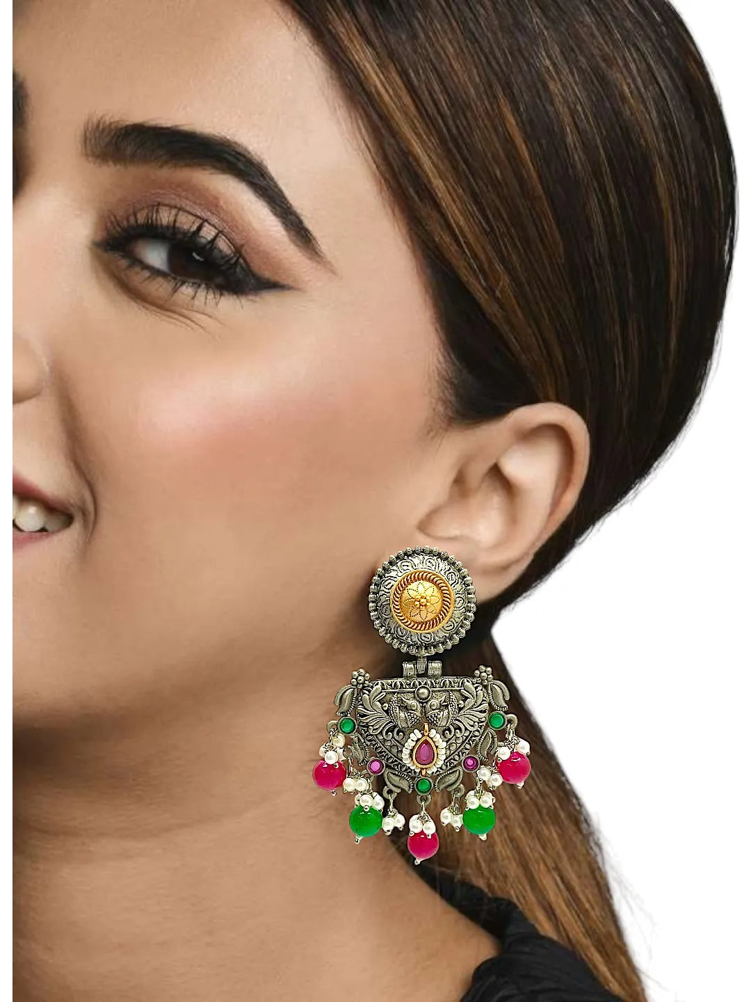 Silver Plated Contemporary Drop Earrings