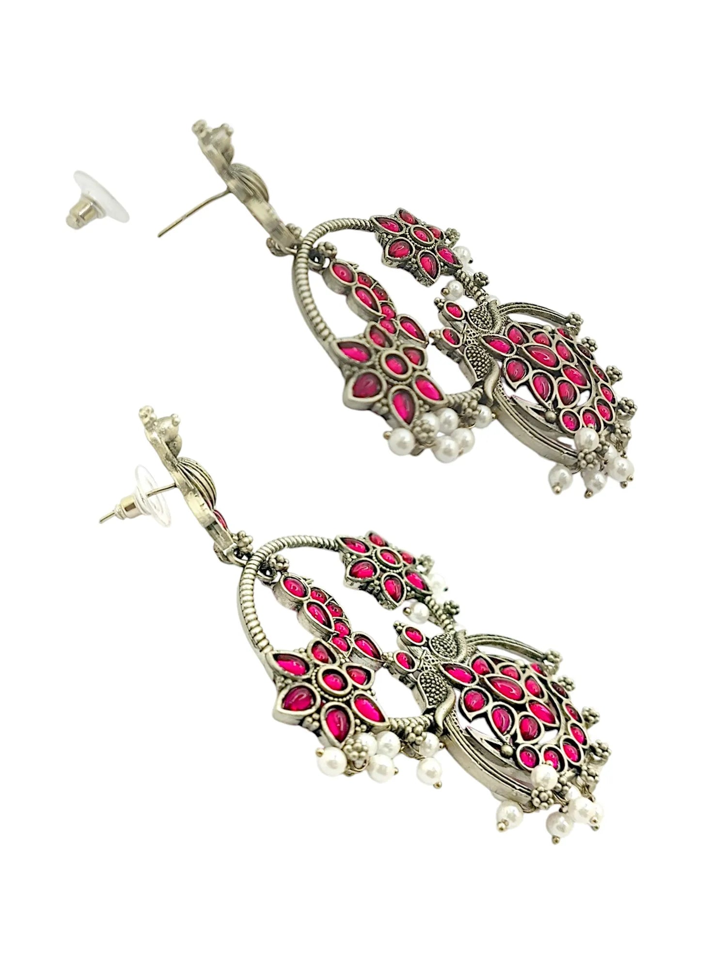 Contemporary Floral Drop Earrings