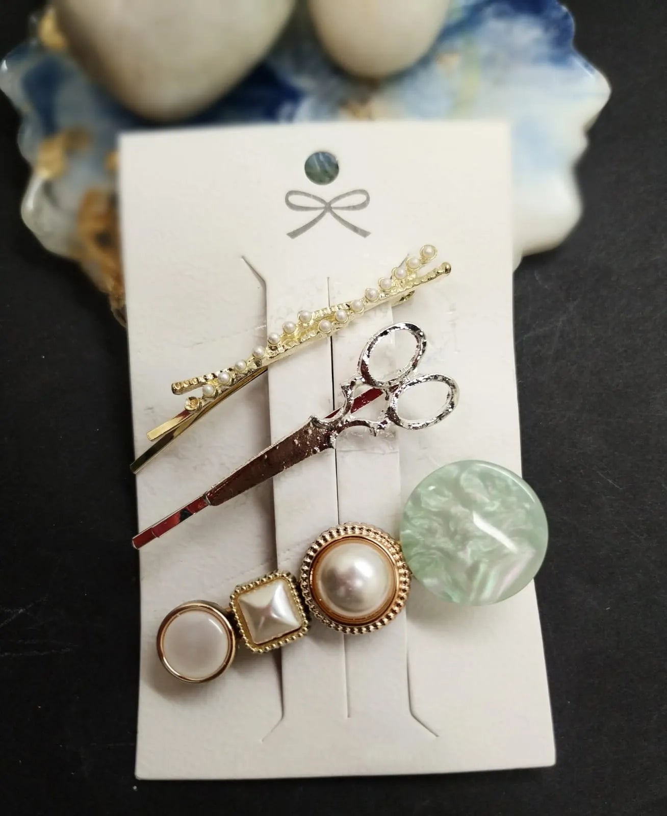 Set of 3 Patel Embellished Hair Clip