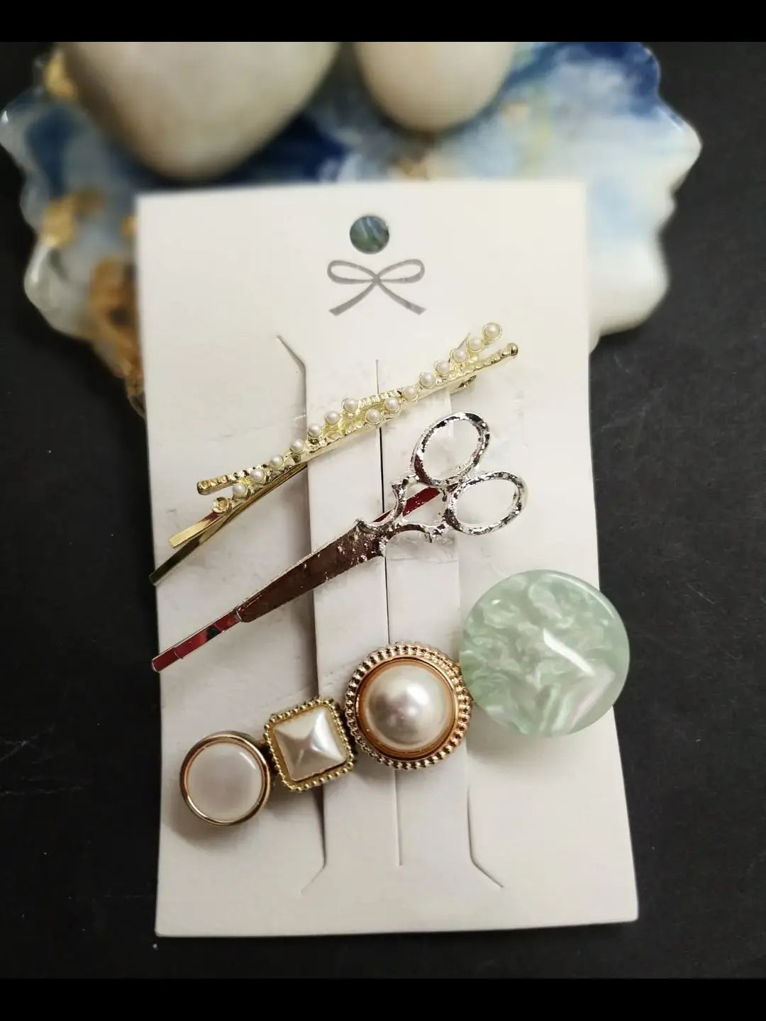 Set of 3 Patel Embellished Hair Clip