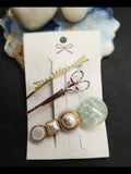 Set of 3 Patel Embellished Hair Clip