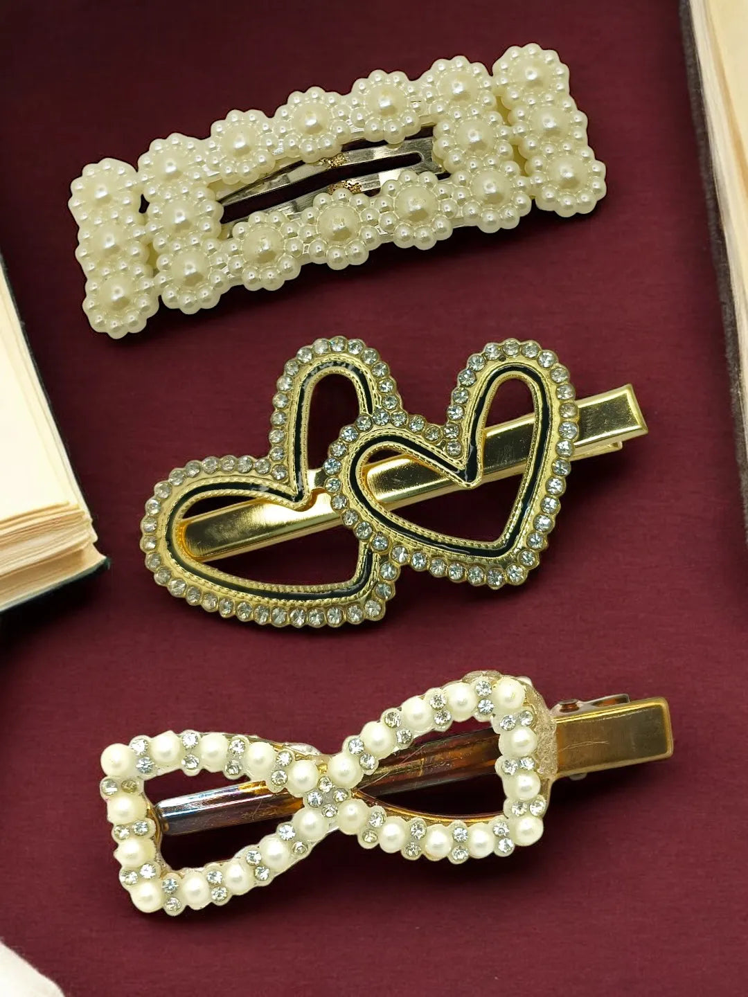 Set Of 3 Beaded Hair Accessory Set