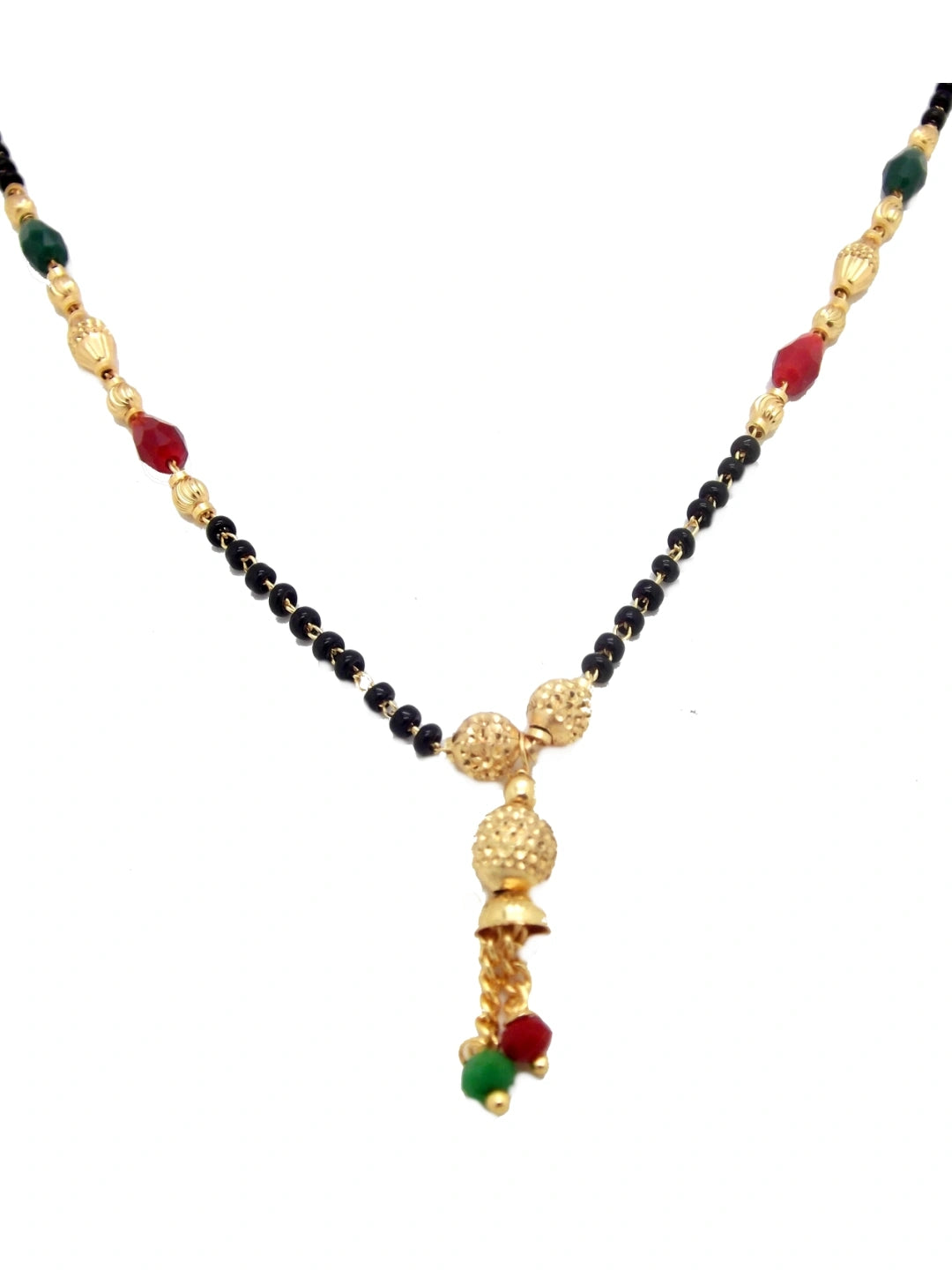 Red Green Beaded Mangalsutra