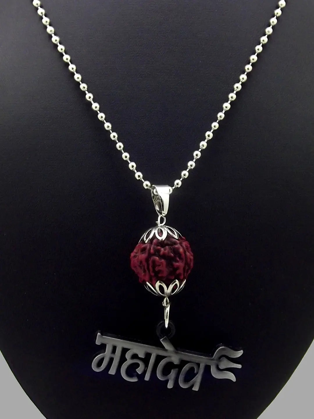 Silver Plated Rudraksh Chain