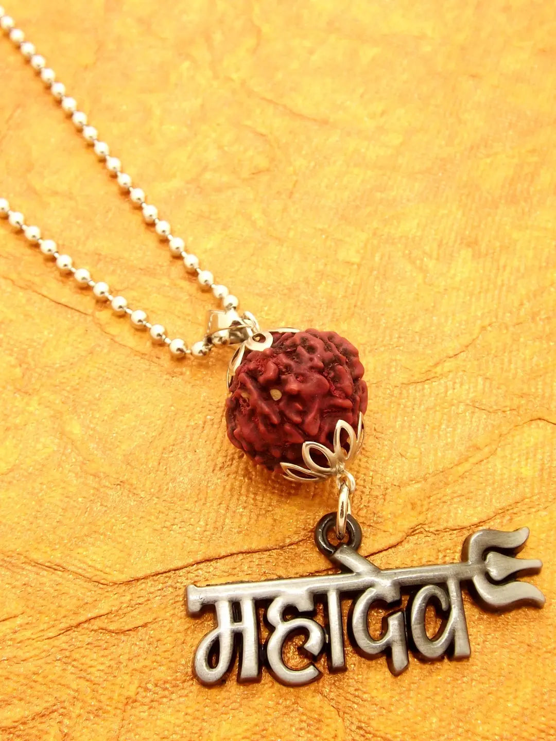 Silver Plated Rudraksh Chain