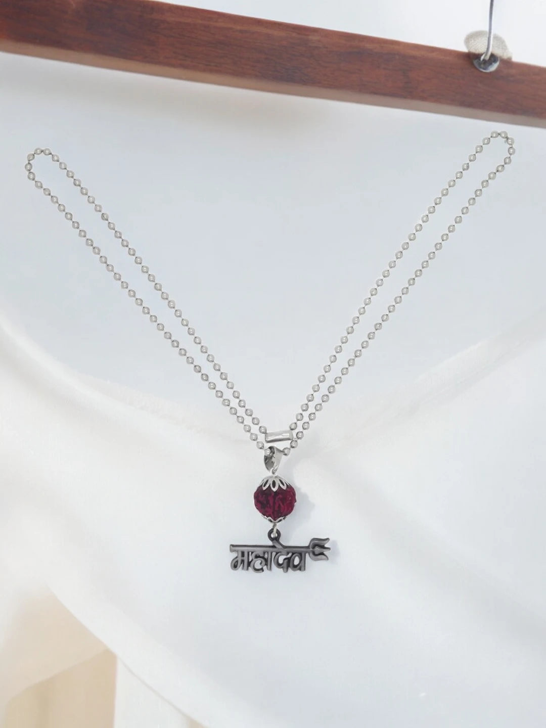 Silver Plated Rudraksh Chain