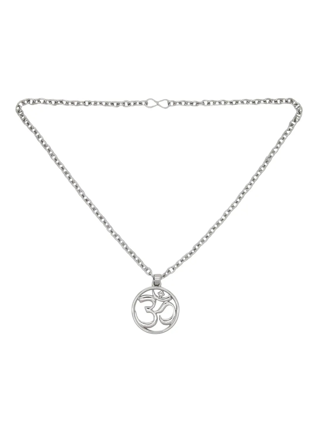 Silver Plated Om Chain