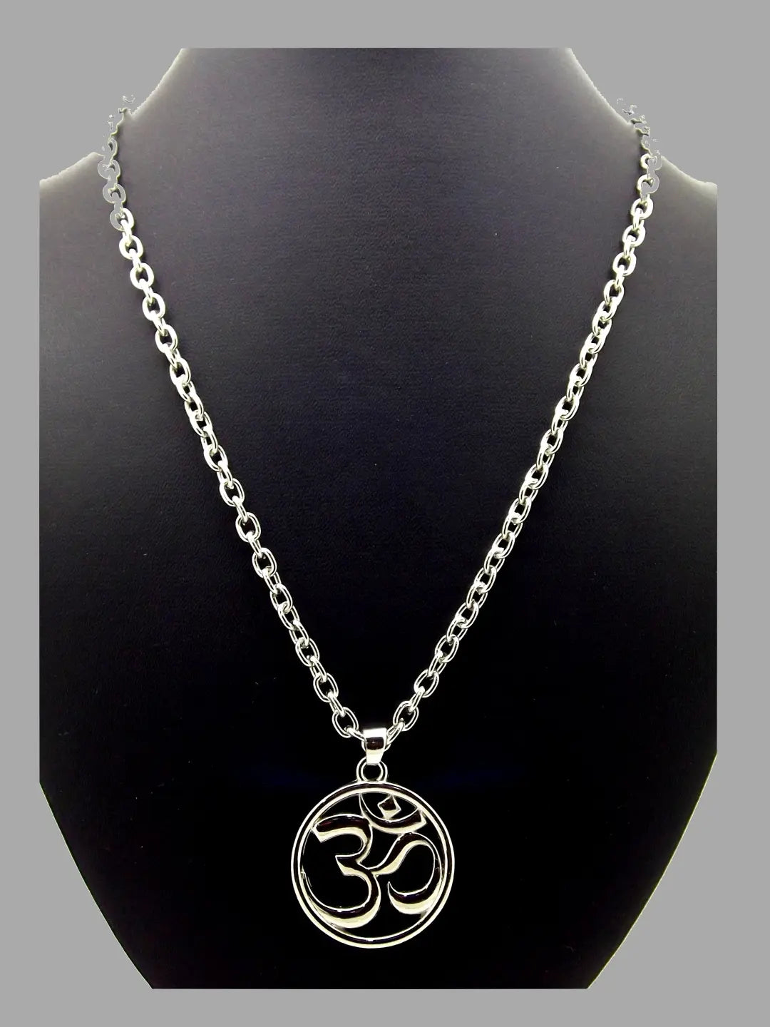 Silver Plated Om Chain