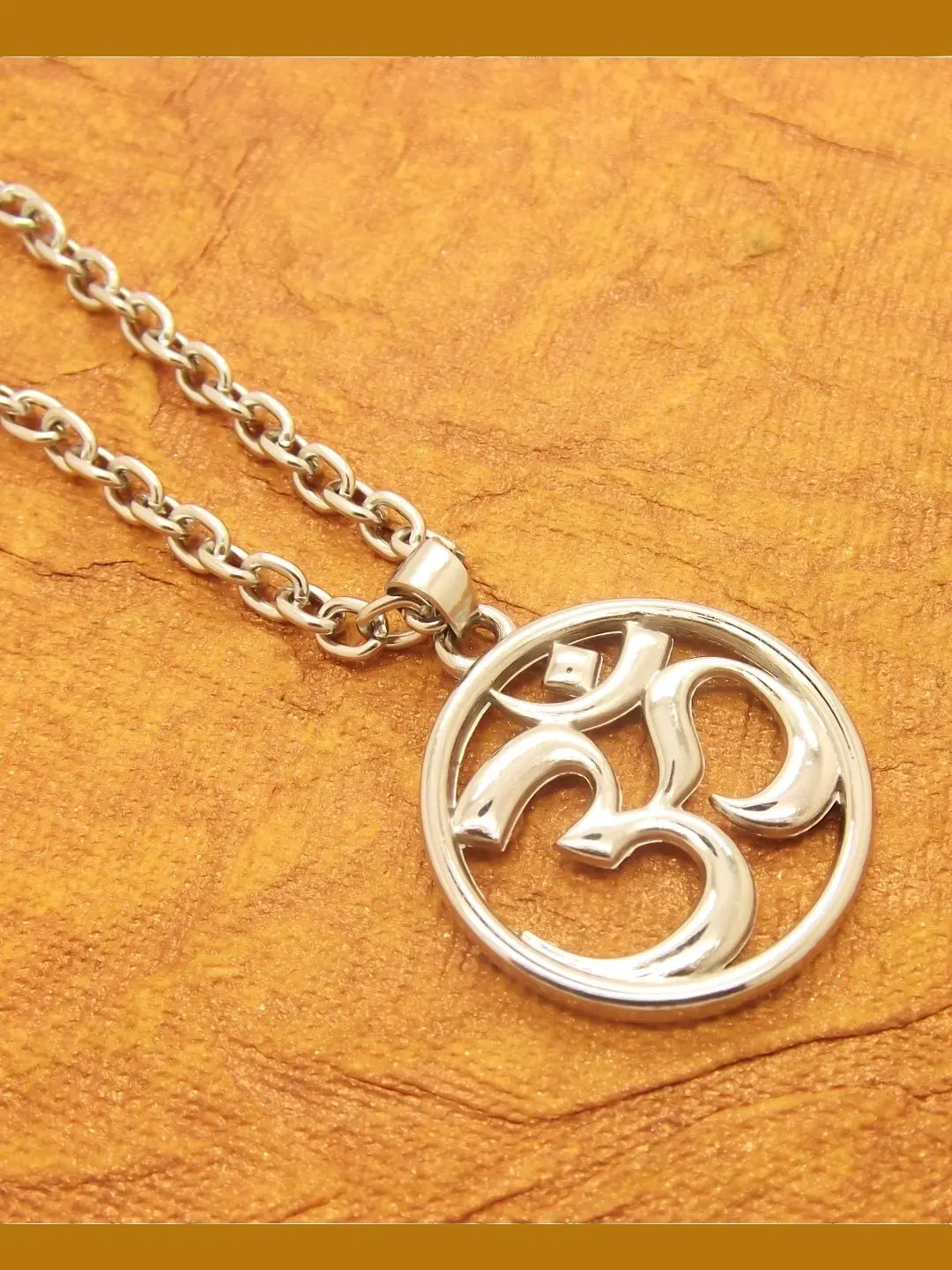 Silver Plated Om Chain