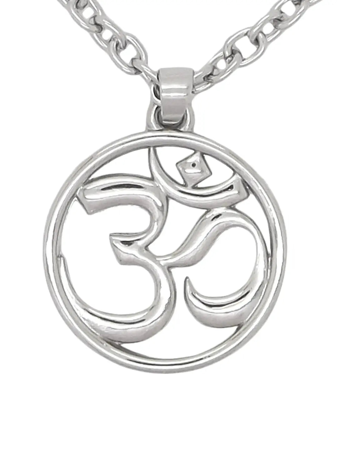Silver Plated Om Chain