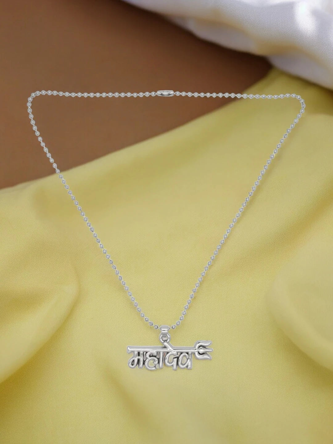 Silver Plated Mahadev Chain