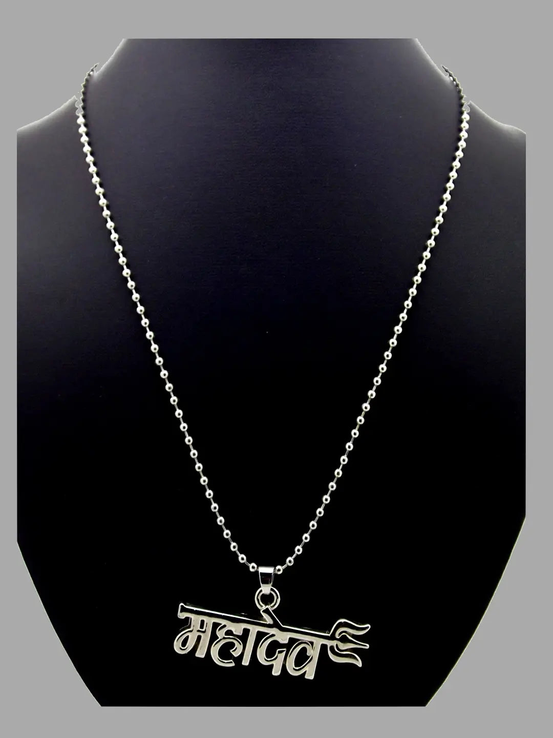 Silver Plated Mahadev Chain
