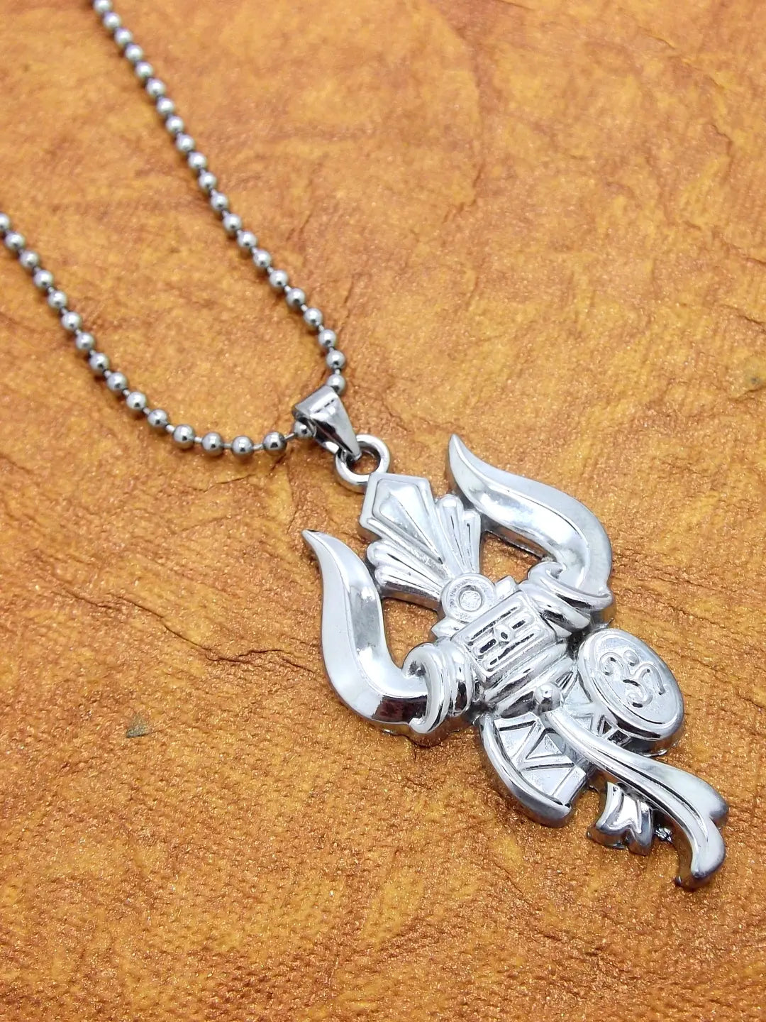 Trishul Damru Pendant Chain