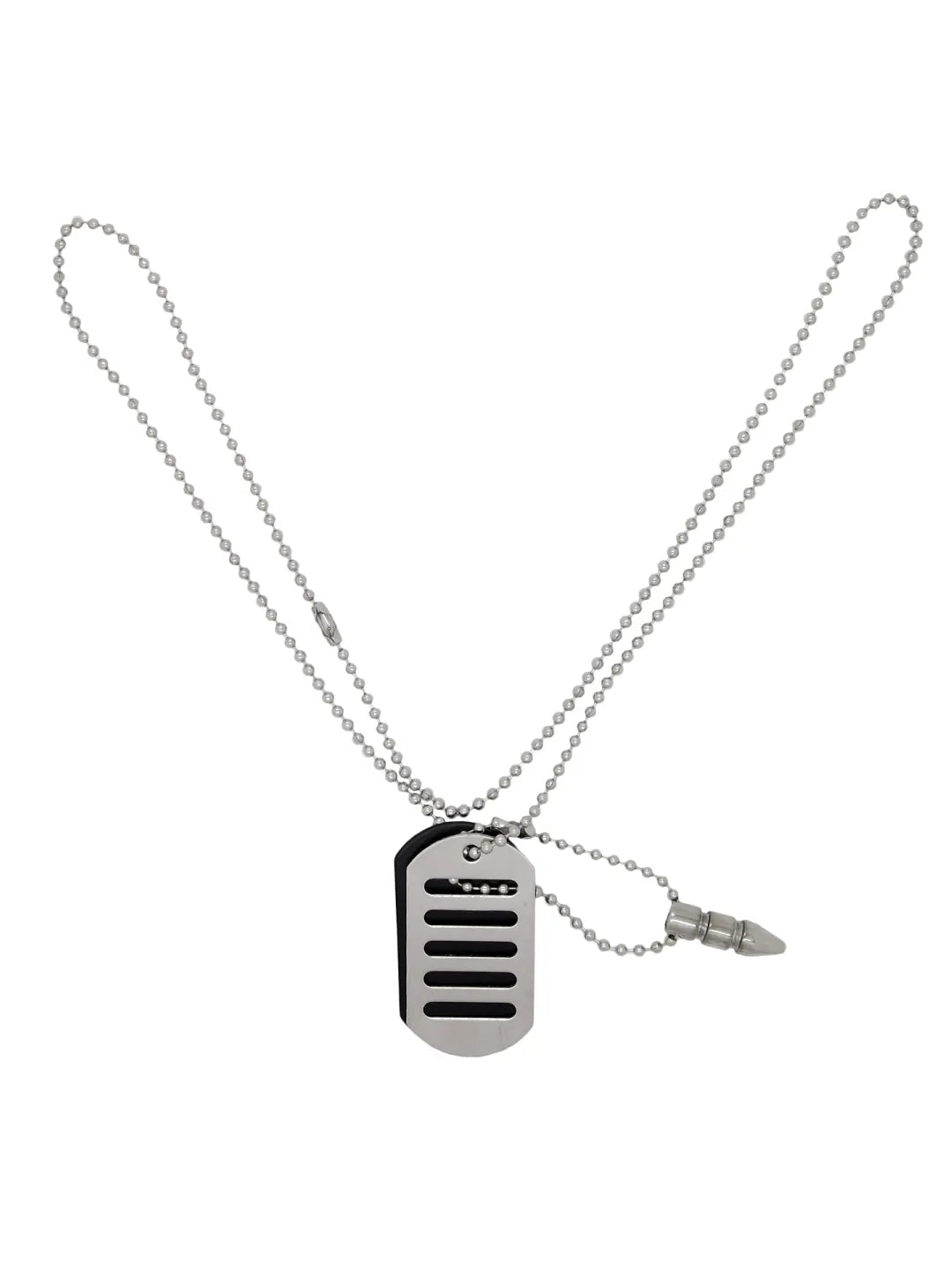 Military Bullet Tag Pendant Chain