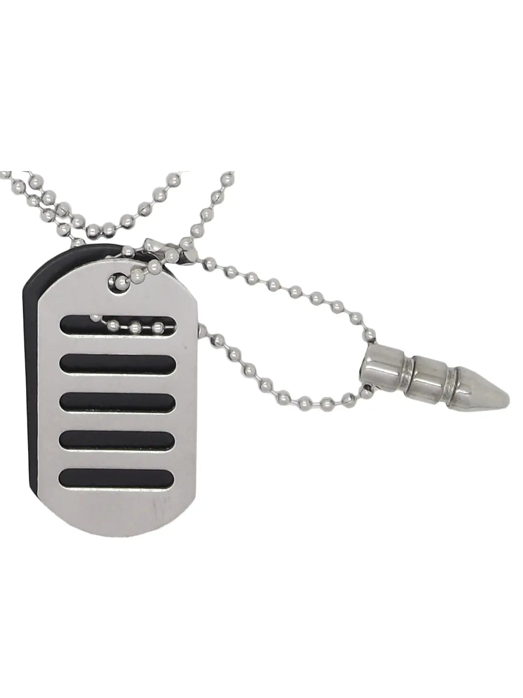 Military Bullet Tag Pendant Chain