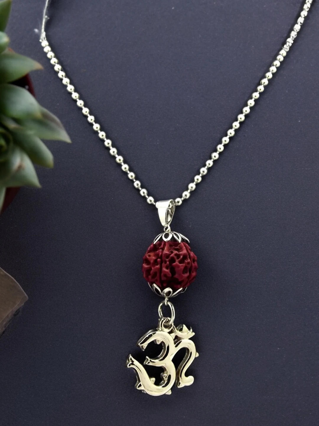 Om Rudraksh Pendant Chain