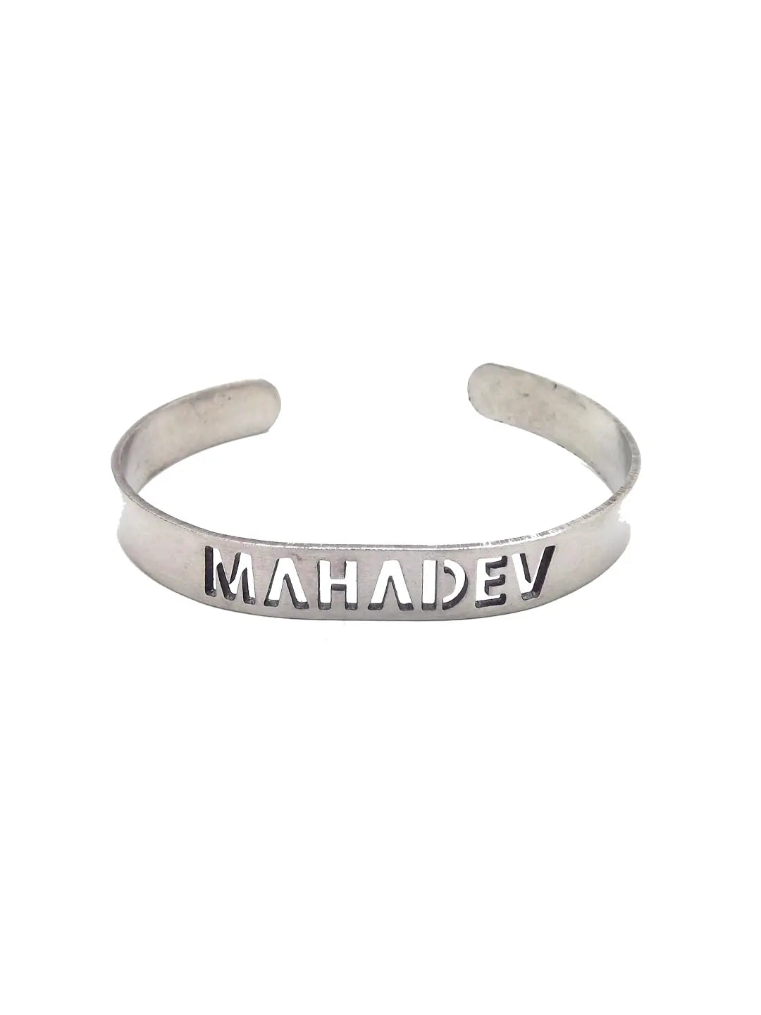 Silver Plated Mahadev Kada Bracelet