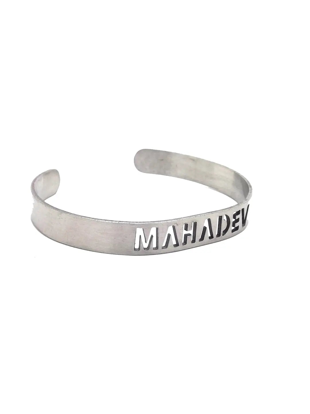Silver Plated Mahadev Kada Bracelet
