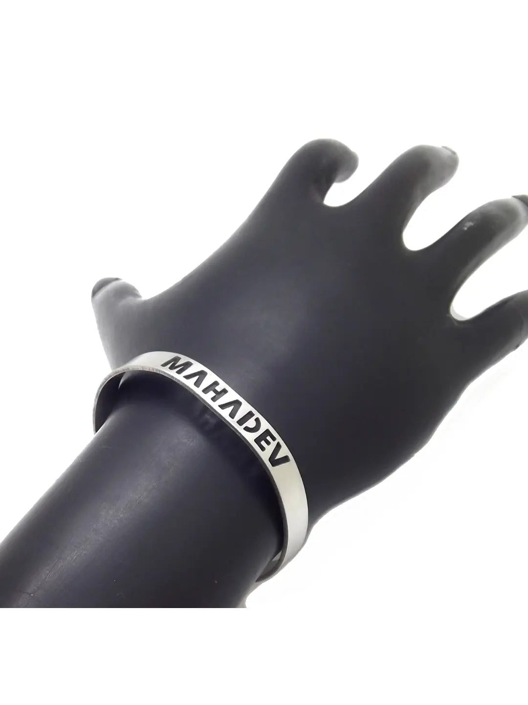 Silver Plated Mahadev Kada Bracelet