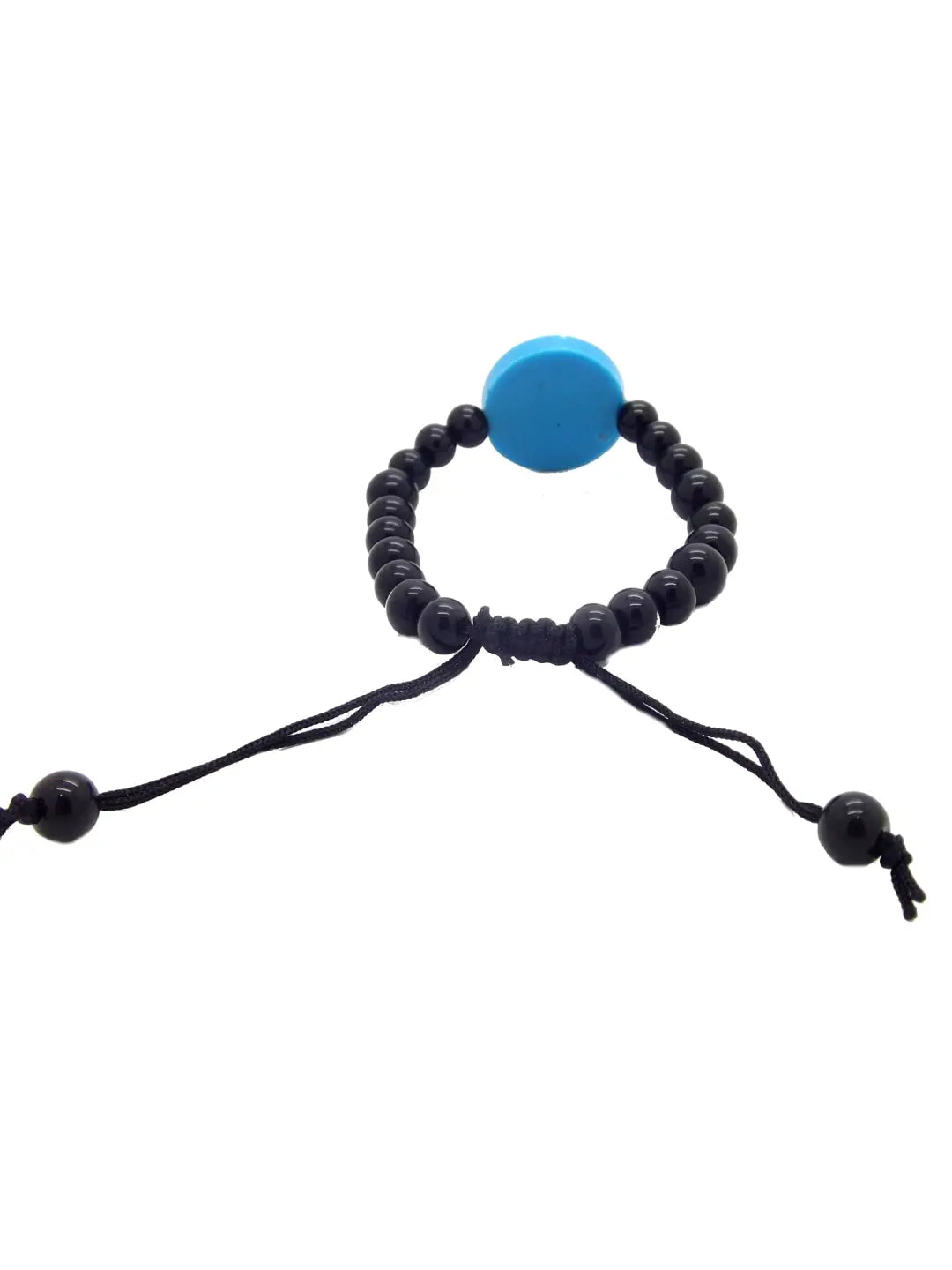 Blue Om Beaded Bracelet