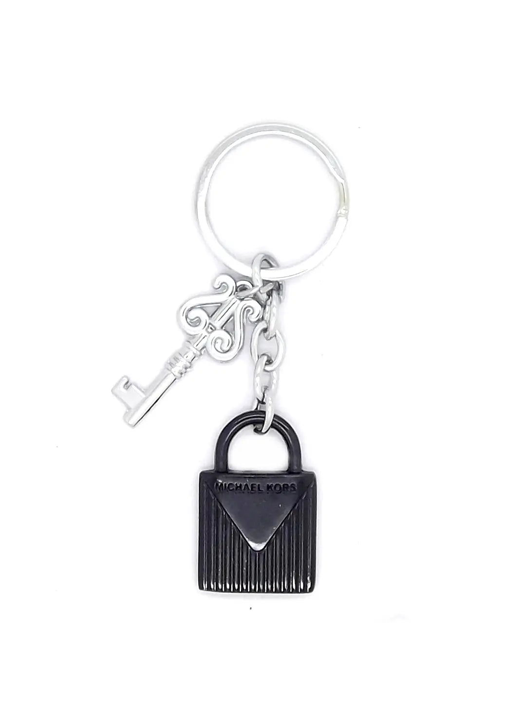 Black Lock & Key Keychain
