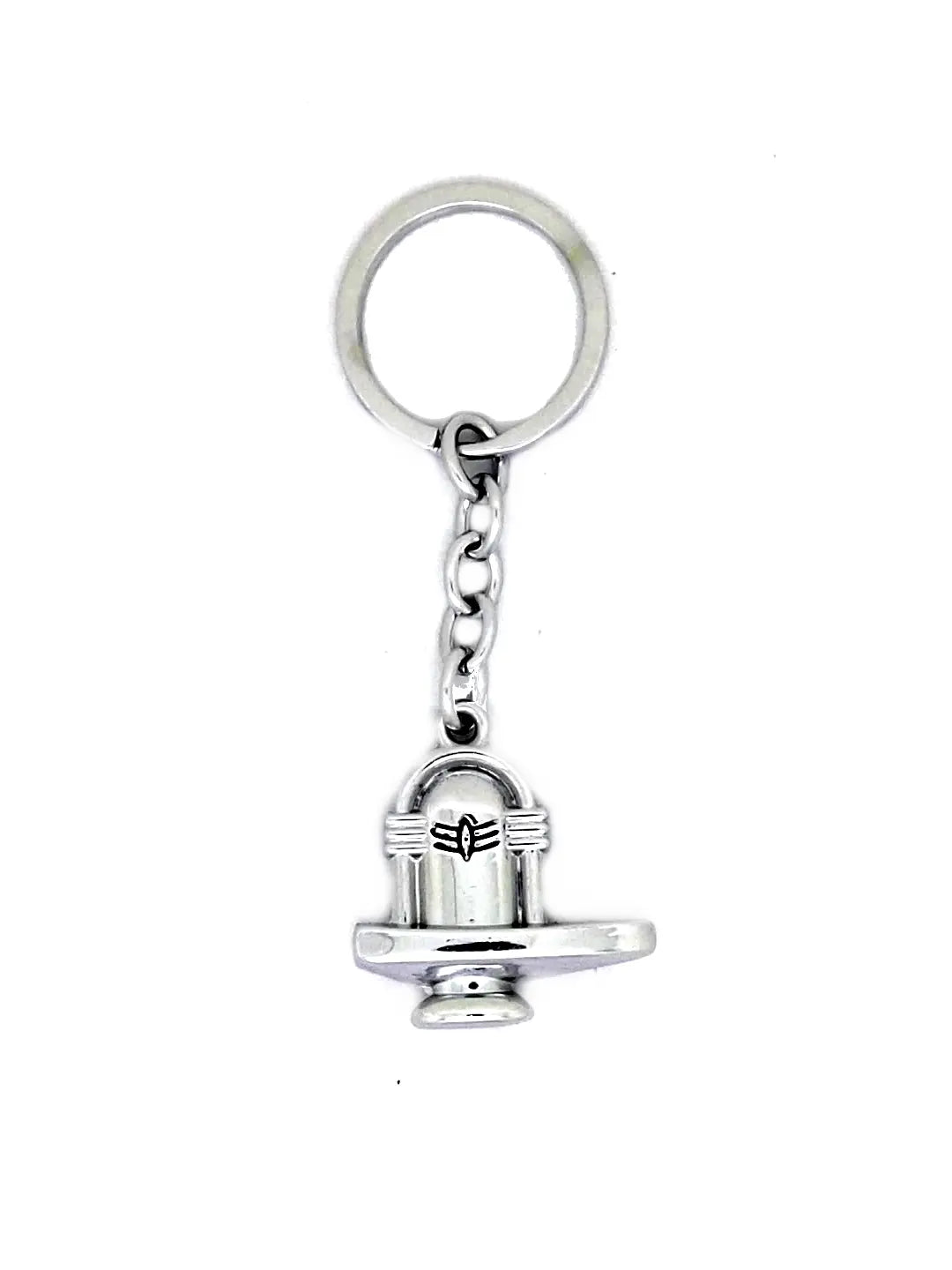 Silver Plated Shivlinga Keychain