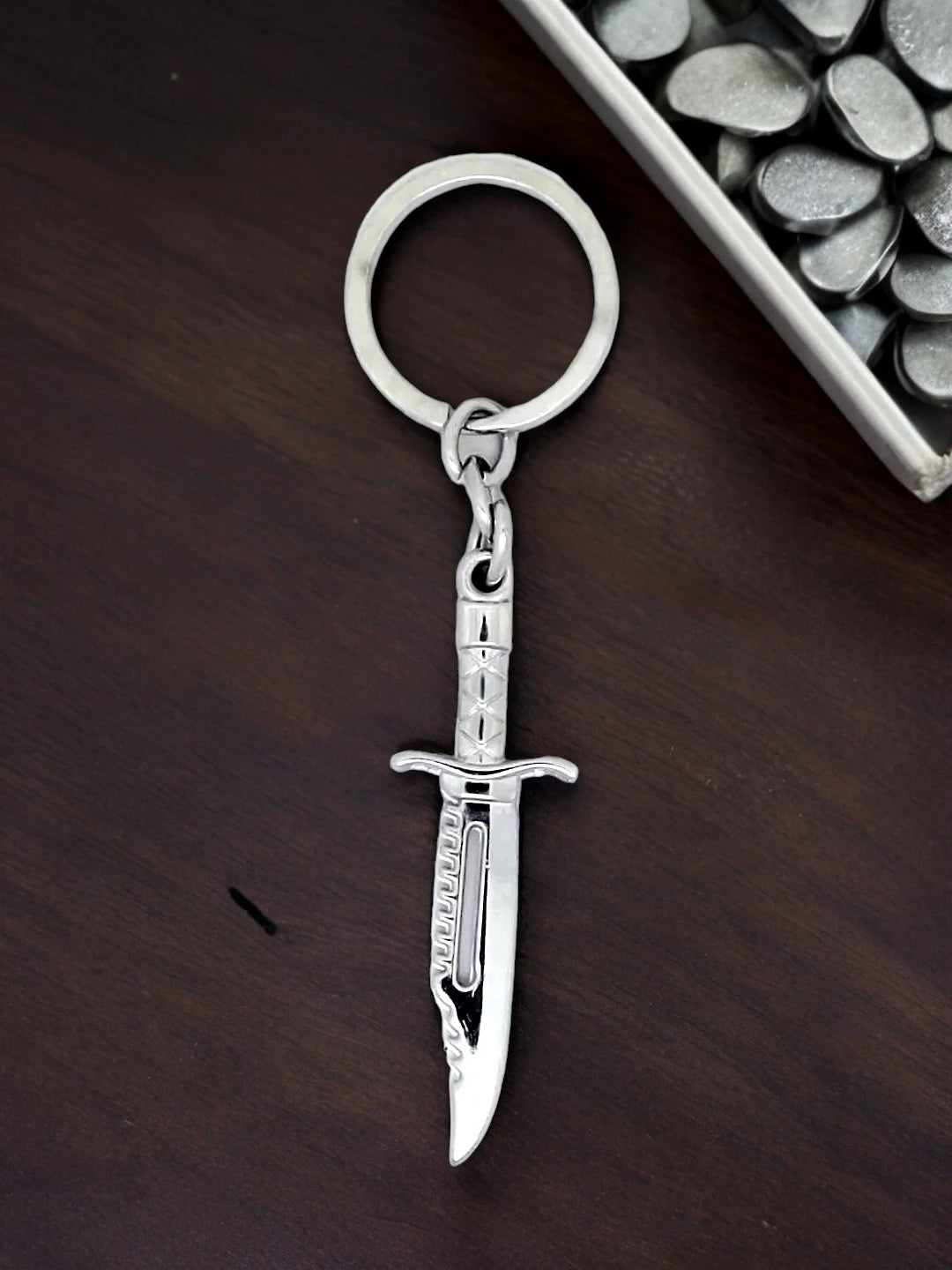 Silver Plated Sword Keychain