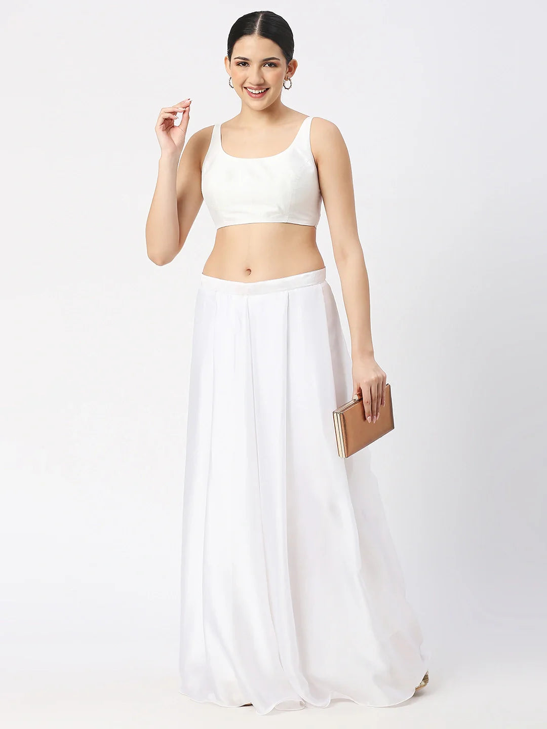 Pure White Silk Blouse