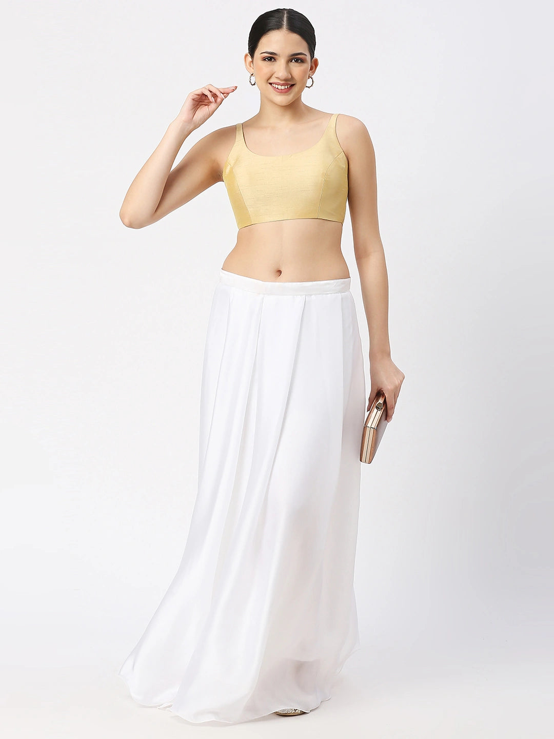 Gleaming Gold Sleeveless Blouse