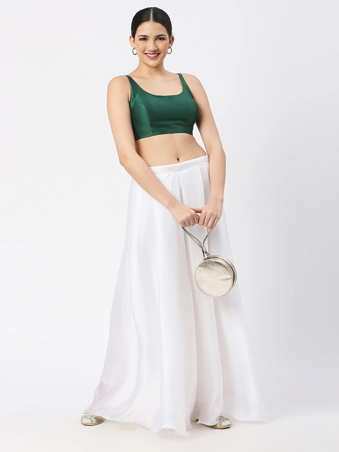 Emerald Essence Sleeveless Blouse