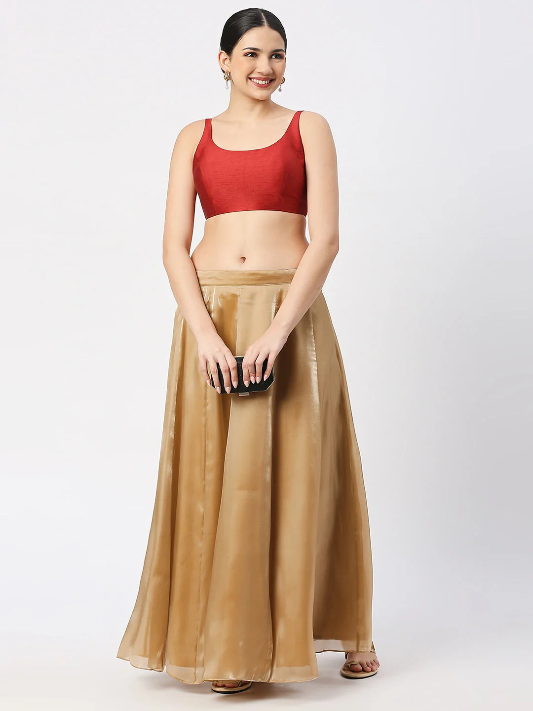 Burgundy Maroon Silk Blouse