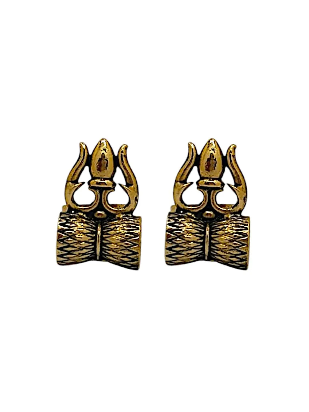 Gold Oxidised spiritual Juda Pin With Earrings and Rings For Women