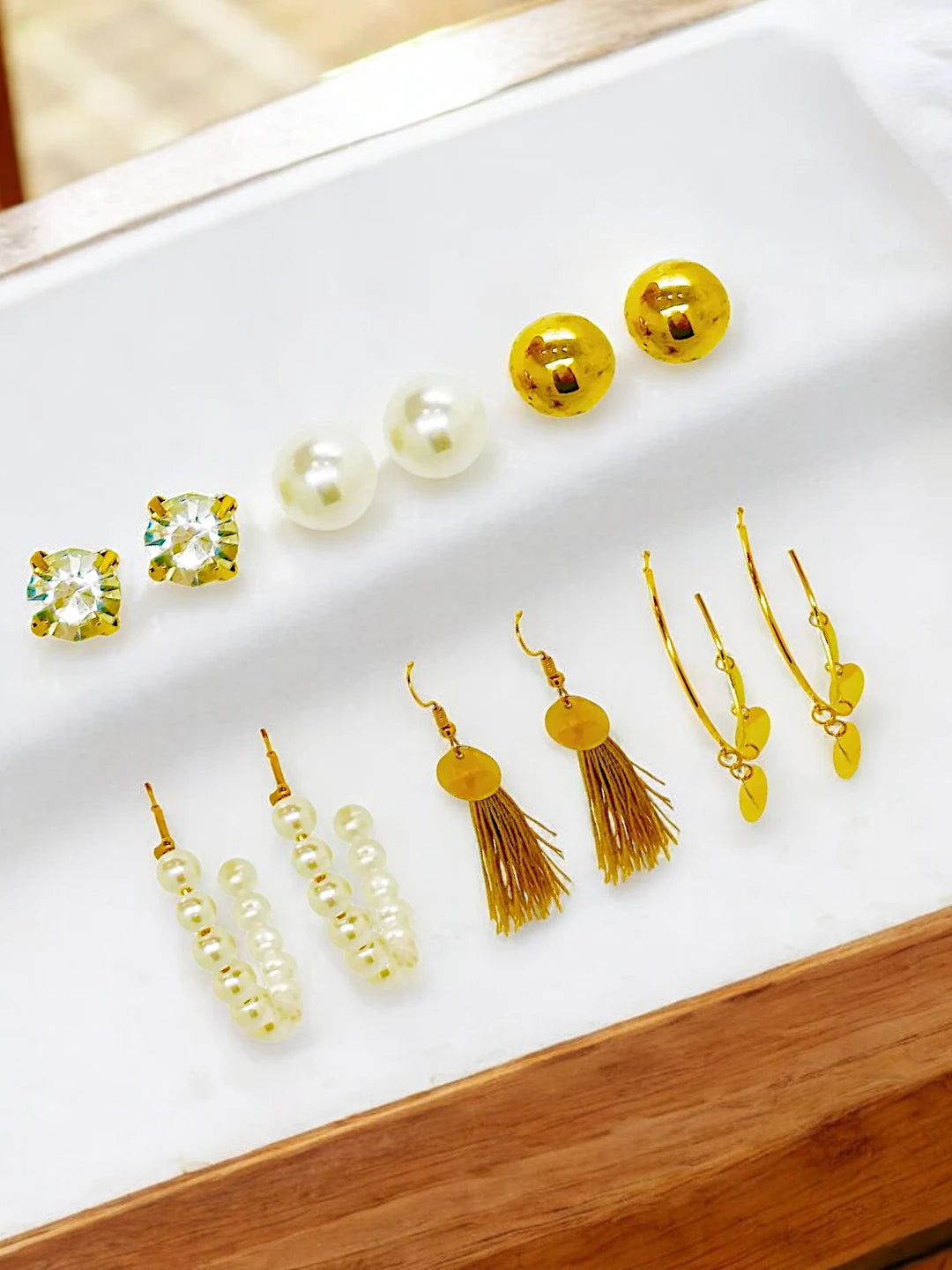 Gold Plated Combo Earrings