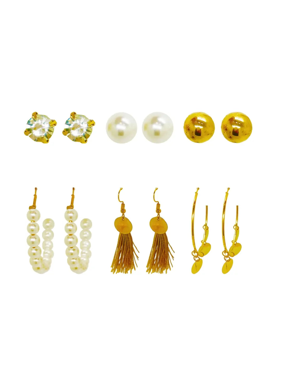 Gold Plated Combo Earrings