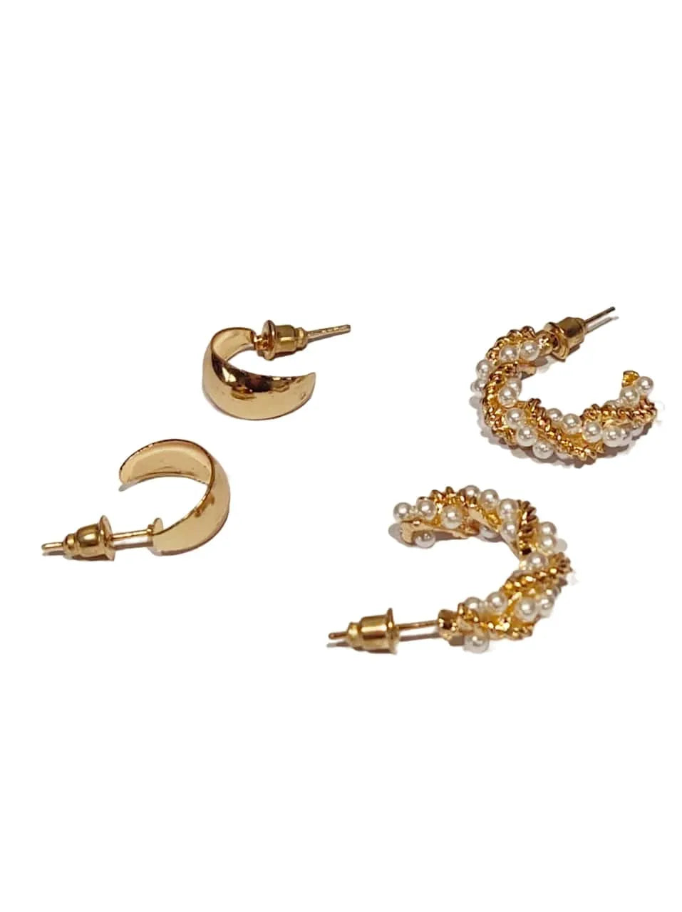 Set Of 5 Gold Plated Casual Wear Earings