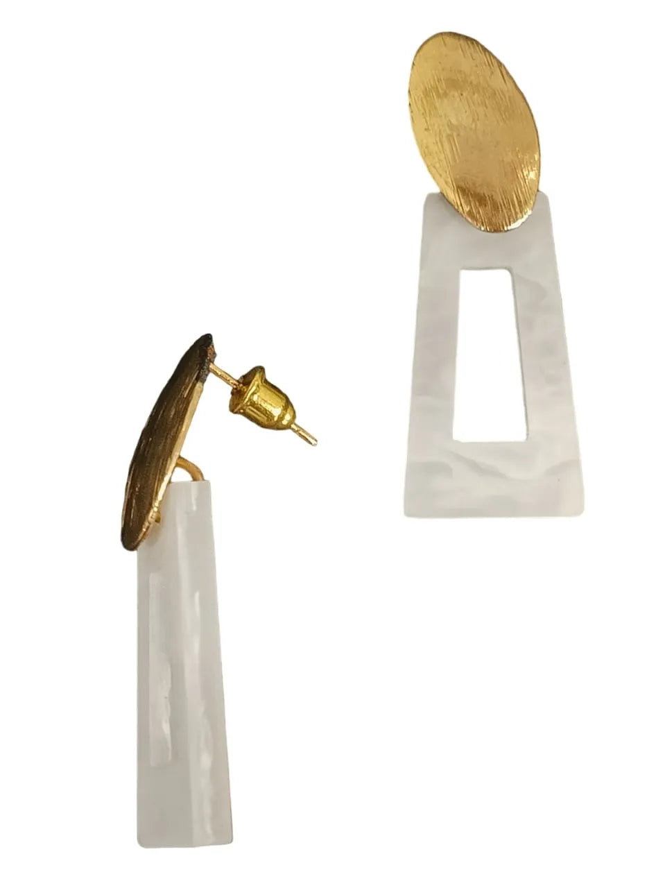 Gold Plated Geometric Earrings Set of 3