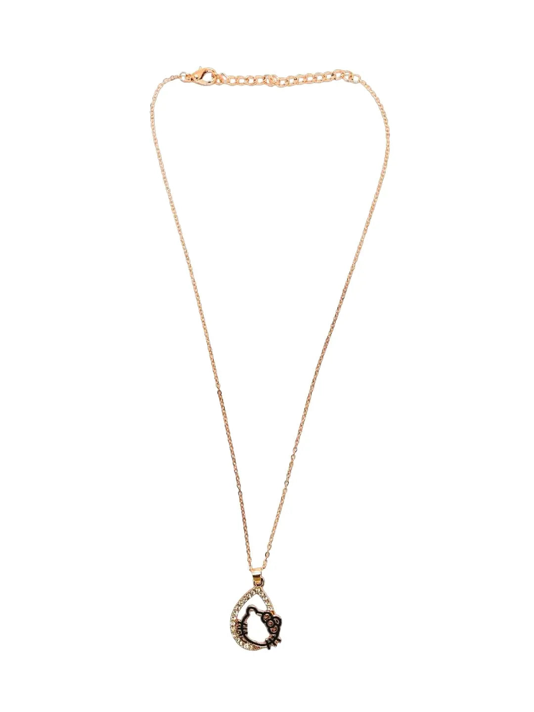 CZ Kitty Chain Pendant Set