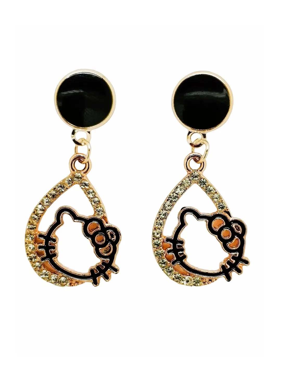 CZ Kitty Chain Pendant Set